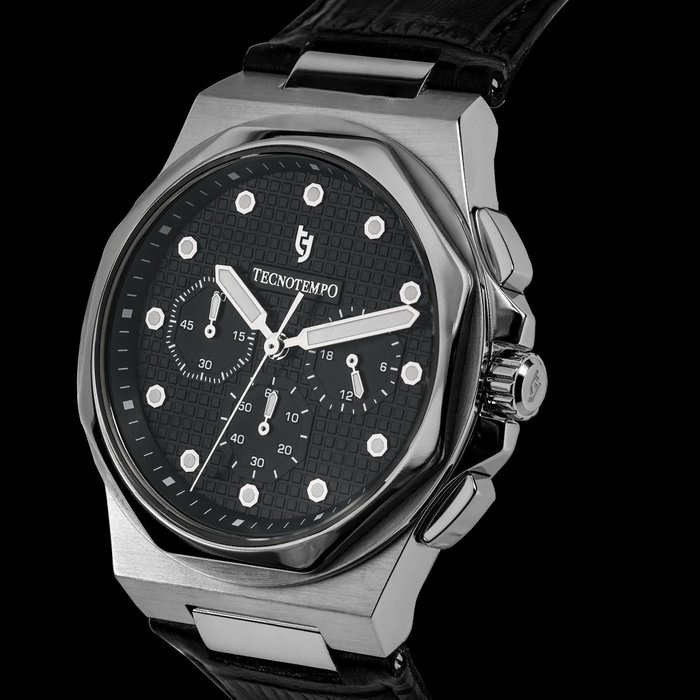 Tecnotempo - Chronograph "Ocatogon" - Black dial - - Ingen mindstepris - TT.OCT.B - Mænd - 2011-nu