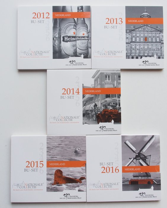 Holland. Year Set (FDC) 2012/2016 (5 sets)  (Ingen mindstepris)