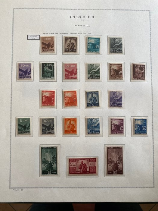 Den Italienske Republik 1945/2002 - Komplet samling af Den Italienske Republik frimærker i fremragende stand, alle MNH