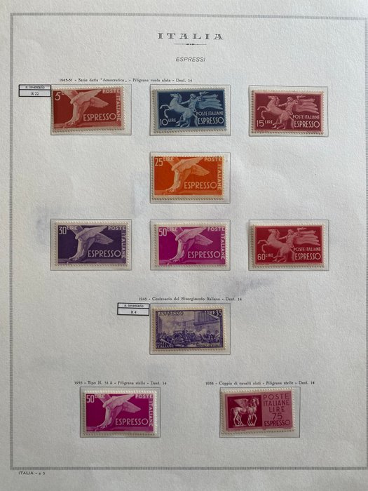 Den Italienske Republik 1945/2002 - Komplet samling af Den Italienske Republik frimærker i fremragende stand, alle MNH