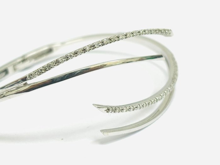 Estrò - Armbånd - 18 kraat Hvidguld -  050ct tw Diamant (Natur)  - Fremstillet i Italien