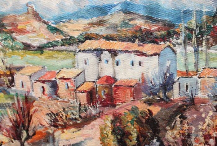 Ramon Vilamosa Real (1912-1994) - Vista de un pueblo