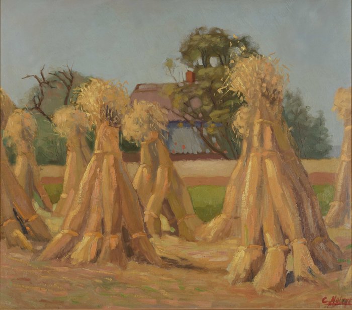 Cor Noltee (1903-1967) - Landarbeiders aan het werk