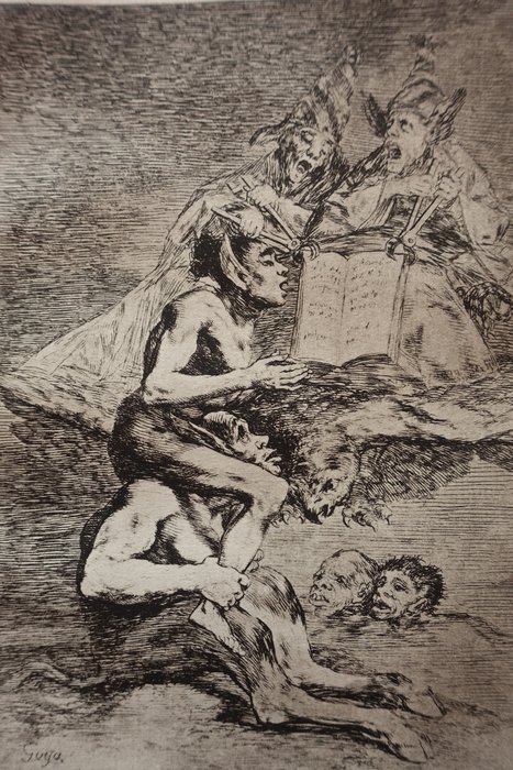 Francisco José De Goya y Lucientes (1746-1828) after - Caprichos Blatt #70: Devota profesión (Frommes Gelübde)