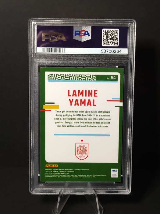 2023/24 Panini Donruss FIFA Lamine Yamal, Optic #54 PSA 9 Graded card