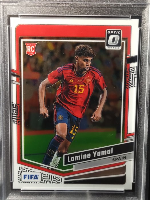 2023/24 Panini Donruss FIFA Lamine Yamal, Optic #54 PSA 9 Graded card