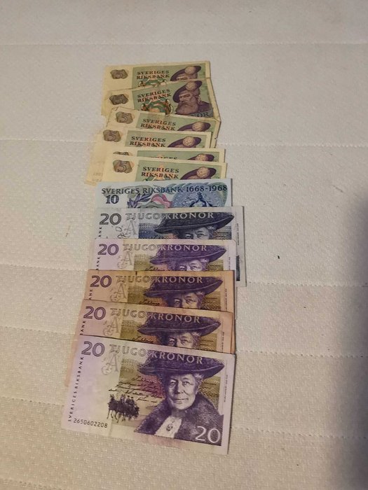 Sverige. - 46 banknotes - various dates  (Ingen mindstepris)