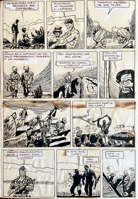 Pratt, Hugo - 1 Original page - Junglemen