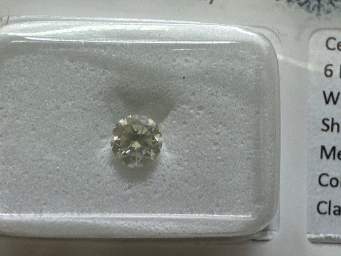 Ingen mindstepris - 1 pcs Diamant  (Natur)  - 0.30 ct - Rund - I - SI2 - Gemewizard Gemological Laboratory (GWLab)