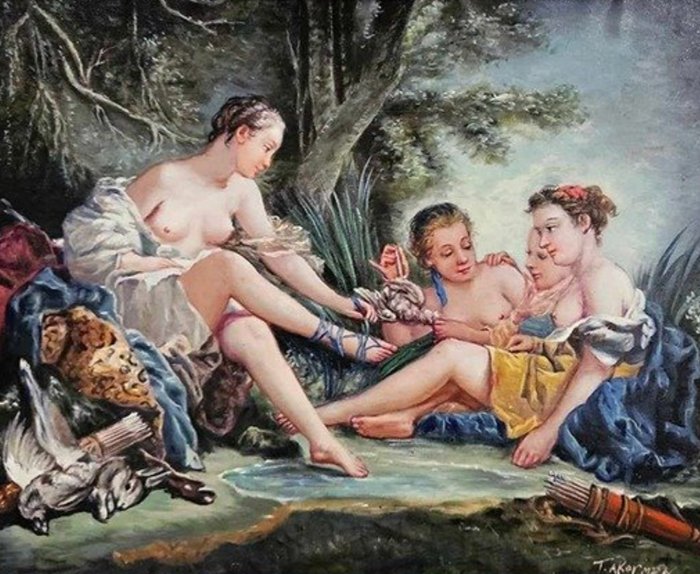 Scuola europea (XX), da François Boucher - Il ritorno di Diana dalla caccia