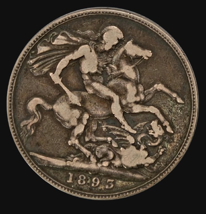 Storbritannien. Victoria (1837-1901). Crown 1893 LVI  (Ingen mindstepris)