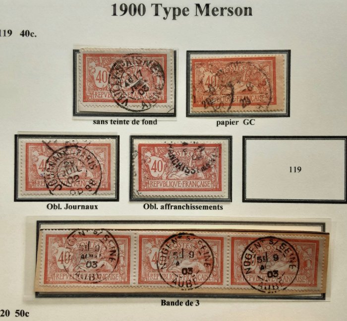 Frankrig 1906/1929 - Merson Type Collection - Maury