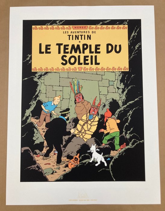 Hergé - 1 Silkscreen - Tintin - Le temple du soleil - 1987