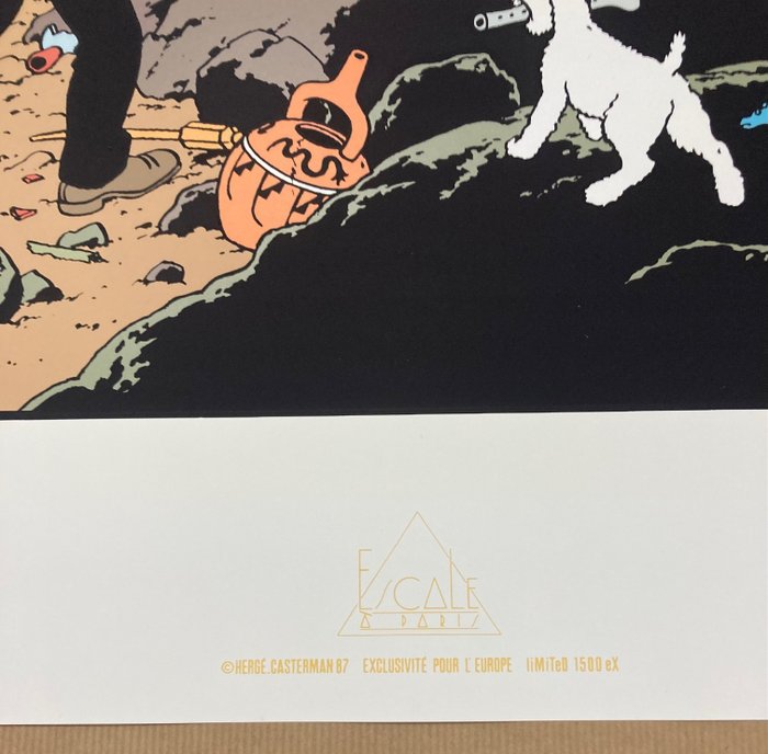 Hergé - 1 Silkscreen - Tintin - Le temple du soleil - 1987