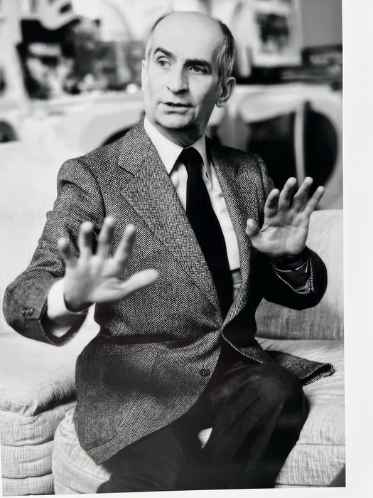 Louis de Funès - At Home 1978 - Collector Image - Size 42x30 cm - 100% new - Gallery Stamp 3/20 pcs  sign - Never Exposed - Baryta - Flat shipped ! - No carton tube - Ready to Frame size A3 42x30 cm