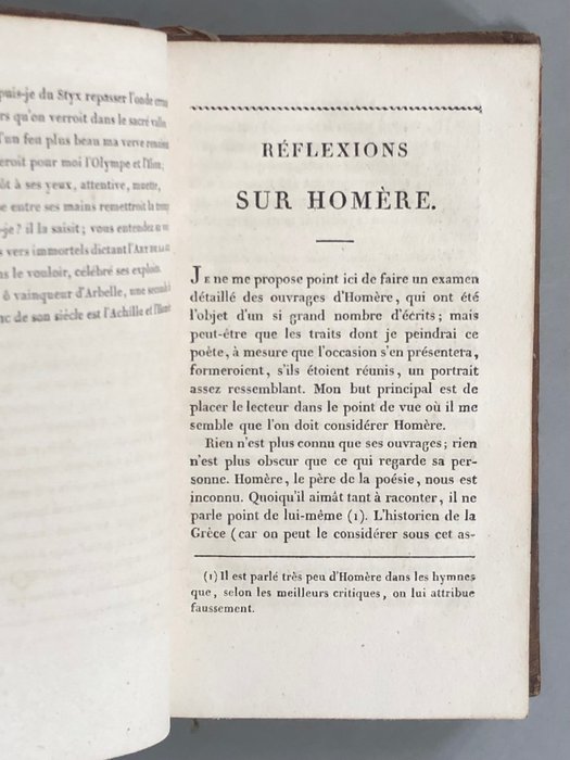 Homère - L'Iliade et l'Odyssée - 1819