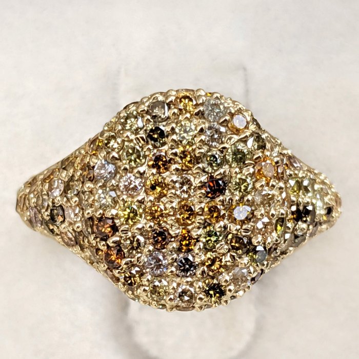 Ring - 14 karat Gulguld -  1.27ct. tw.