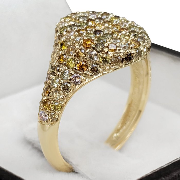 Ring - 14 karat Gulguld -  1.27ct. tw.