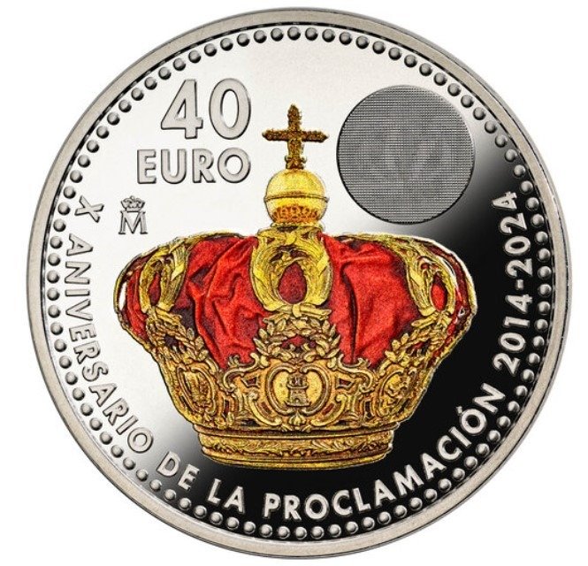 Spanien. 40 Euro 2024 "X aniversario Proclamación Felipe VI"  (Ingen mindstepris)