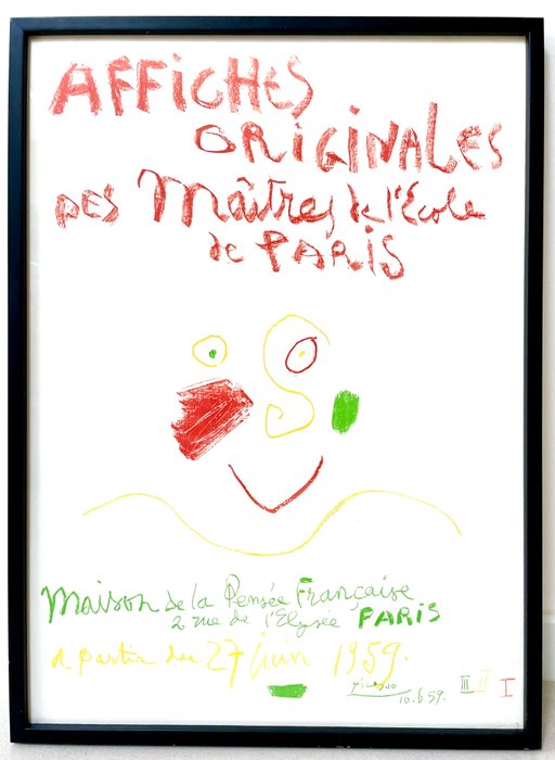 Pablo Picasso - Picasso Maitres de L’ecole de Paris 1959 original poster - 1950‹erne