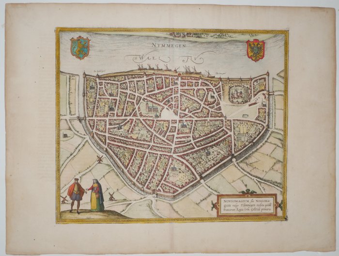 Holland - Nijmegen; Braun en Hogenberg - Noviomagium - 1581-1600