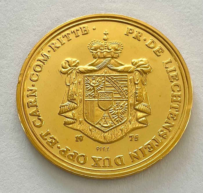 10,85 grams - Guld 999 - Liechtenstein 1975: Fürst Johann II.