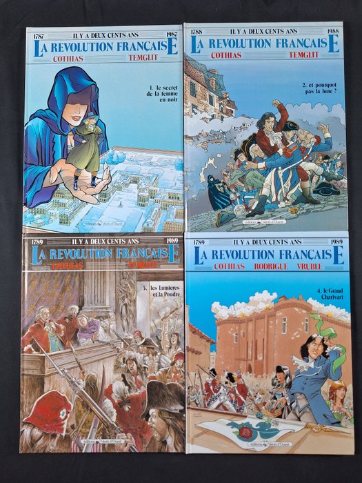 La Révolution française T1 à T4 - Série complète - 4x C - 4 Album - Første udgave - 1987/1989