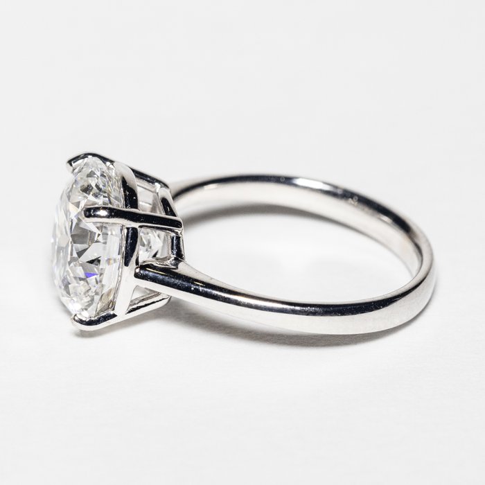 Ingen mindstepris - Forlovelsesring - 18 kraat Hvidguld -  3.32ct. tw. Diamant (Laboratoriedyrket) - Og VS2 IDEAL