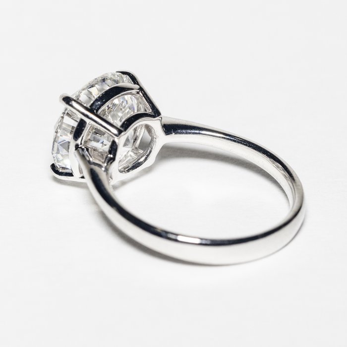 Ingen mindstepris - Forlovelsesring - 18 kraat Hvidguld -  3.32ct. tw. Diamant (Laboratoriedyrket) - Og VS2 IDEAL