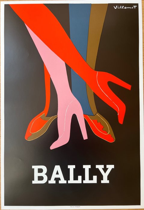 Bernard Villemot - poster decorativo- BALLY SHOES- VILLEMOT ’79 (AFTER) - 2000'erne