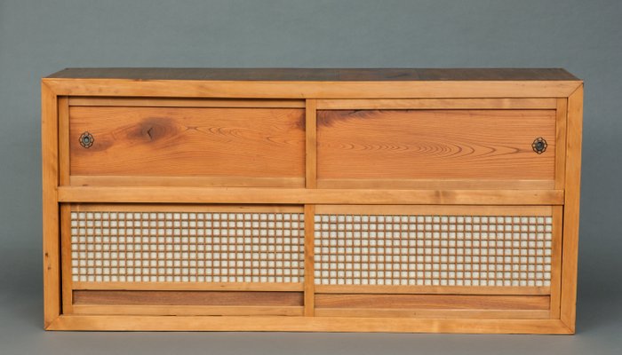 Dressoir i Mizuya-stil - Træ, Hinoki cyprestræ, Keyaki (Zelkova) træ, Sugi (cedertræ), håndsmedet jern - Japan - Meiji-perioden (1868-1912)