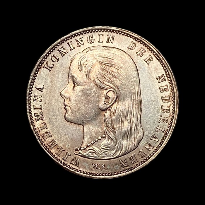 Holland. Wilhelmina (1890-1948). 1 Gulden 1892  (Ingen mindstepris)