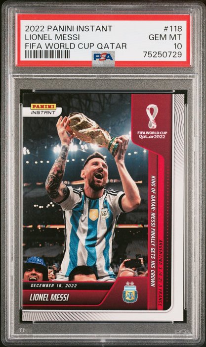 2022 Panini Instant World Cup Lionel Messi #118 PSA 10 - 1 Graded card