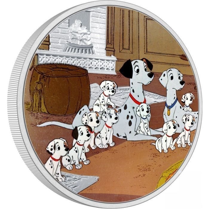 Niue. 2 Dollars 2022 Disney™ 101 Dalmatiner - Family, 1 Oz (.999)