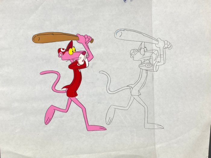 The Pink Panther Show (1970) - 1 Original Animation Cel og Tegning af The Pink Panther