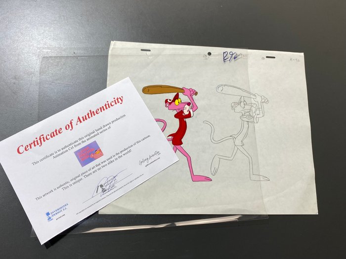 The Pink Panther Show (1970) - 1 Original Animation Cel og Tegning af The Pink Panther