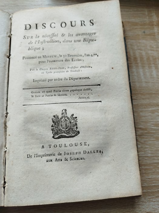 Collectif - Plan de la constitution présenté à la convention nationale - 1793