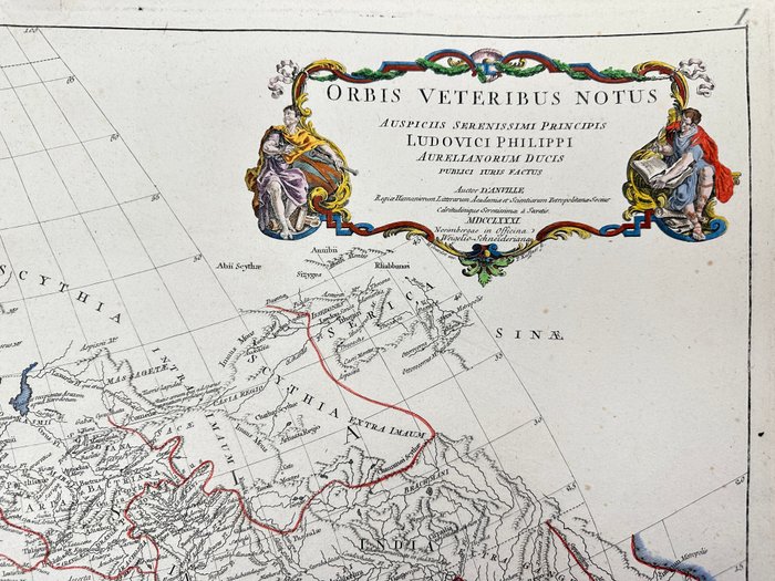 Ancient world - Europa, Lilleasien, Arabien, Indien, Nordafrika, Asien; Jean-Baptiste Bourguignon d'Anville / Christoph Weigel - Orbis Veteribus Notus - 1781-1800