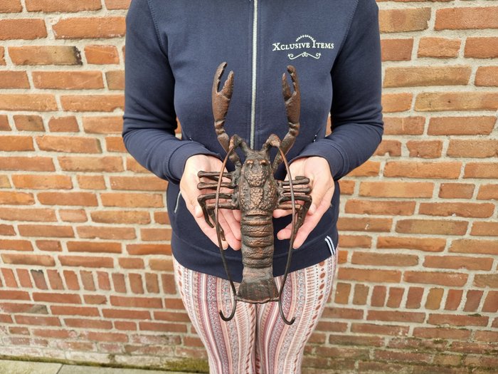 Statue, Large Iron Lobster 27.5cm - 17 cm - Jern