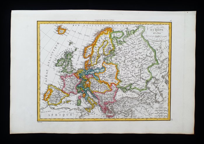 Europa - [LOT of 2] - Middelhavslandene / Europa; Pierre M Lapie / Conrad Malte-Brun - [Lot of 2] - Europe Moderne en 1789 / Europe sous l'Empire de Charlemagne - 1801-1820