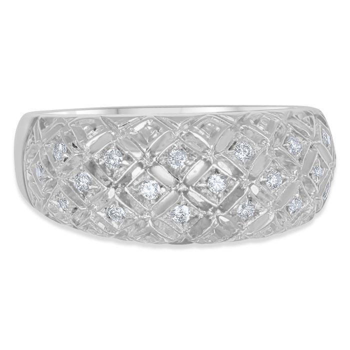 Ring - 18 kraat Hvidguld -  0.29ct. tw. Diamant (Natur)