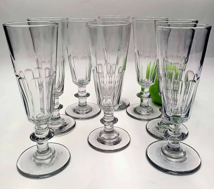 Champagneglas (8) - Conique af Baccarat - Krystal, Demi Fort