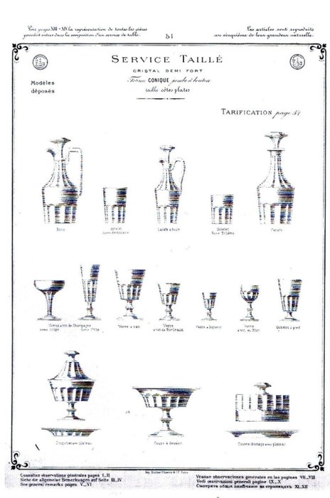 Champagneglas (8) - Conique af Baccarat - Krystal, Demi Fort