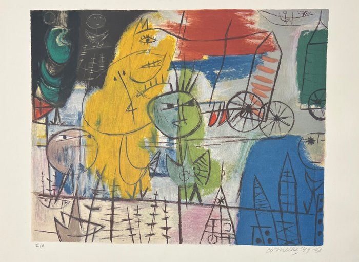 Corneille (1922-2010) - La Rue - Cobra 1949