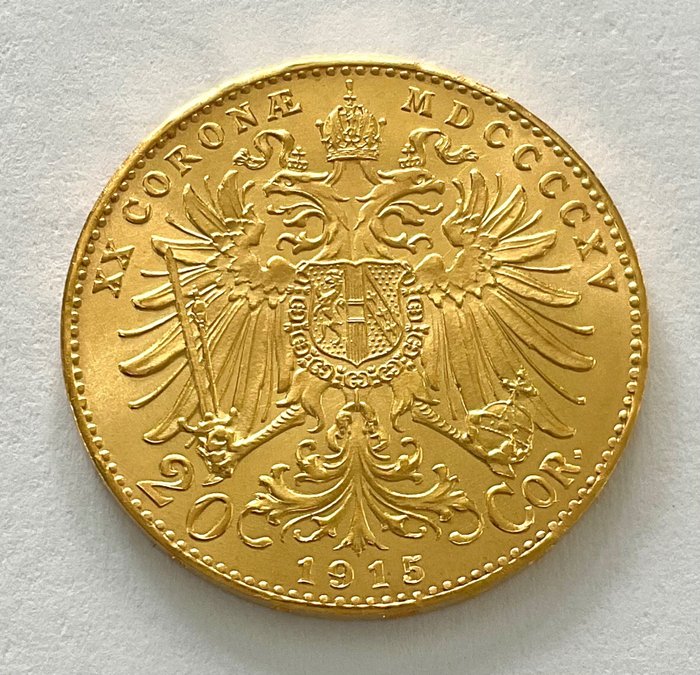 Østrig. 20 Corona 1915 - Franz Joseph I. (Neuprägung)