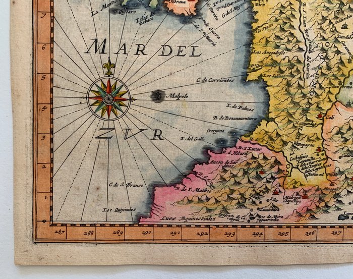 Colombia - Panama, Venezuela og Ecuador; Gerardus Mercator, Jodocus Hondius and Johannes Cloppenburgh - Terra Firma et Novum Regnum Granatense et Popaian - 1621-1650