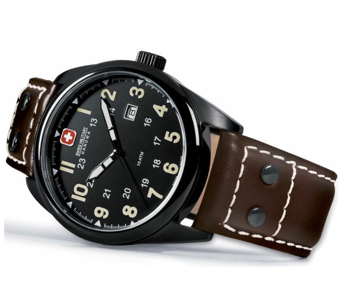 Swiss Military - Ingen mindstepris - Swiss Military Pilot Vintage - 40 mm - Swiss Quartz - Mænd - 2011-nu