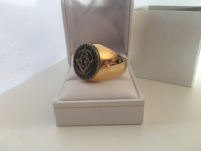 Masonic Scottish Rite Supreme York Honor 24 karat guldbelagt - Ring