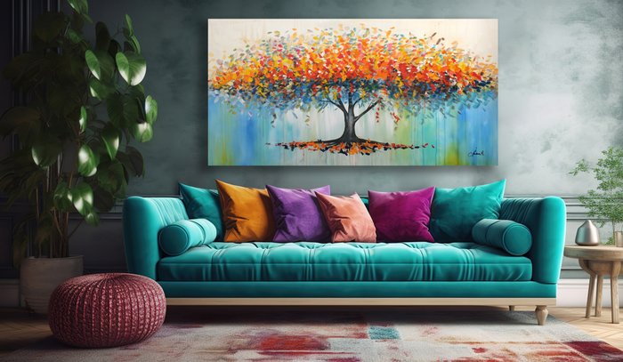 Monika Spiewak - Spirit Tree - XXL -  on Frame - Ready to Hang