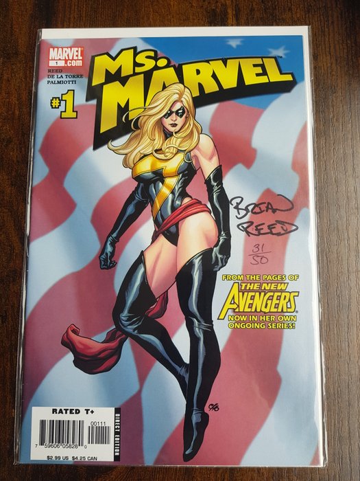 Ms Marvel #1 - Signed by story creator Brian Reed - 1 Signed comic - Første udgave/2007